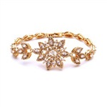 七夕情人节礼物 韩国锆石奢华手链 花卉水晶手饰