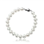 正品 馒头圆无暇天然淡水珍珠手链 七夕情人节礼物