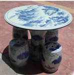 供应庭院摆设陶瓷桌凳 青花瓷桌凳 户外摆设桌凳