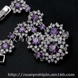 *五彩锆石 复古水晶镶嵌手链独家原创设计手饰品