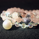 纯天然石粉水晶手链 七夕情人节礼物 珍珠元宝多元素
