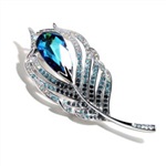 七夕情人节礼物水晶胸针 羽毛翅膀OL白领西服复古奢