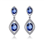 奢华锆石耳环 晚宴酒会款耳钉 七夕情人节礼物