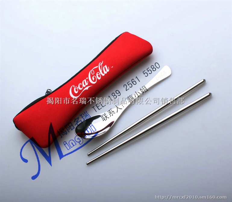 新不锈钢旅行餐具 饮料促销品 揭阳厂家定制激光