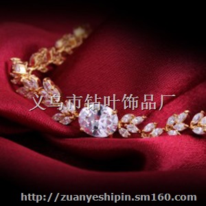 夏季新品韩版手链 电镀真金水晶手饰 七夕情人节礼物