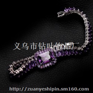 四方锆石水晶手链 七夕情人节礼物