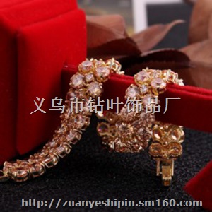 罗马双排水晶锆石手链 七夕情人节礼物