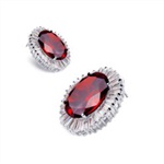 新款名媛贵妇夸张宝石耳钉 七夕情人节礼物