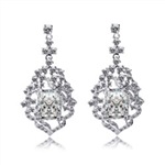 复古奢华 七夕情人节礼物 彩色精美锆石耳坠 耳钉