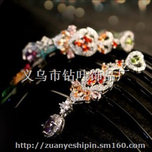 欧美锆石耳环 精工优雅长款耳钉 七夕情人节礼物