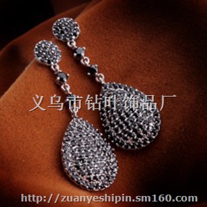 七夕情人节礼物 锆石环保保色金耳环耳坠女