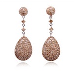 七夕情人节礼物 锆石环保保色金耳环耳坠女