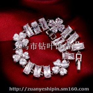 七夕情人节礼物 韩国个性锆石水晶手链