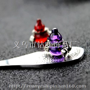 天然石榴石精致葫芦水晶吊坠项链 七夕情人节礼物