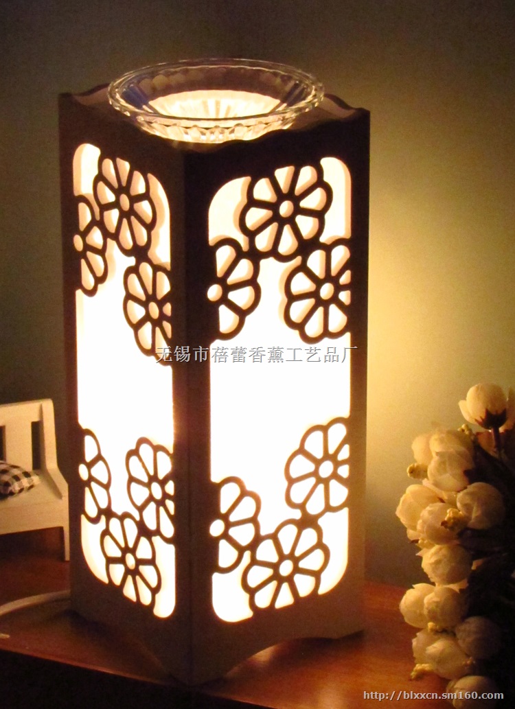 S8轮花长筒香熏灯创意台灯婚庆护眼香薰灯精油SPA