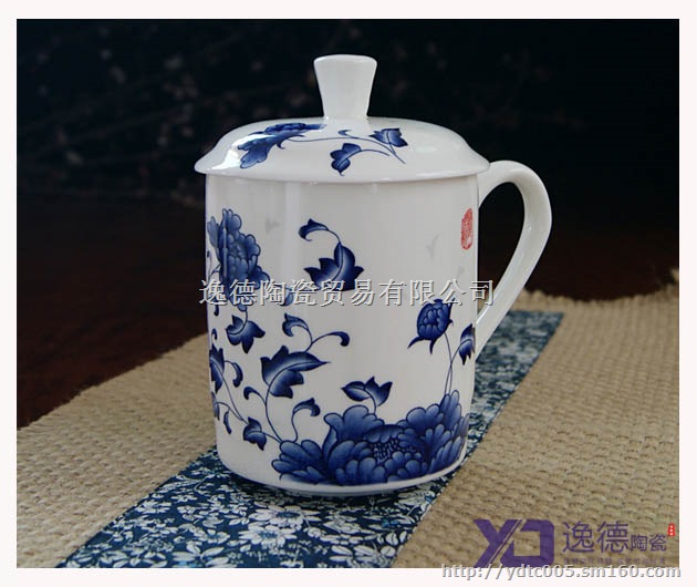 骨质瓷陶瓷茶杯，青花瓷陶瓷茶杯，粉彩陶瓷茶杯