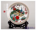 供应手绘青花大瓷盘 粉彩大瓷盘 青花瓷纪念盘