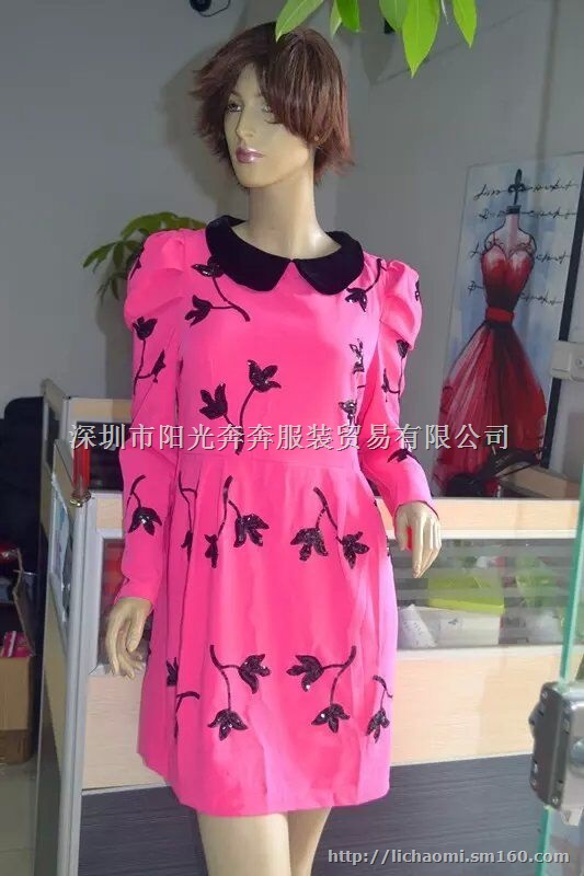 库存清仓低价外贸秋冬季尾货女装连衣裙  外贸秋冬裙