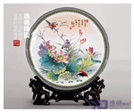 定做陶瓷赏盘 陶瓷看盘 青花瓷手绘纪念盘