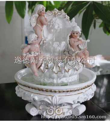 供应景德镇陶瓷室内喷泉,陶瓷加湿器,喷雾喷泉