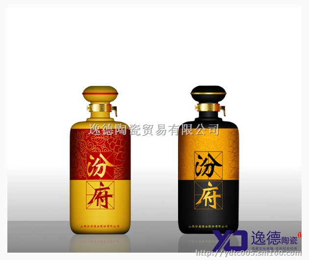 供应生产陶瓷酒瓶，青花瓷酒瓶，中国红陶瓷酒瓶