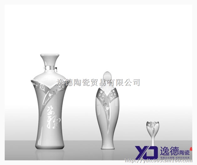供应生产陶瓷酒瓶，青花瓷酒瓶，中国红陶瓷酒瓶