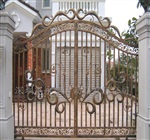 深圳铁艺门厂家   庭院大门安装  遥控铁艺门价格