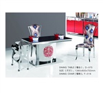 不锈钢火锅桌钢化玻璃酒店餐桌可定制