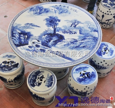 供应陶瓷桌子 户外摆设桌凳 阳台摆设陶瓷桌凳