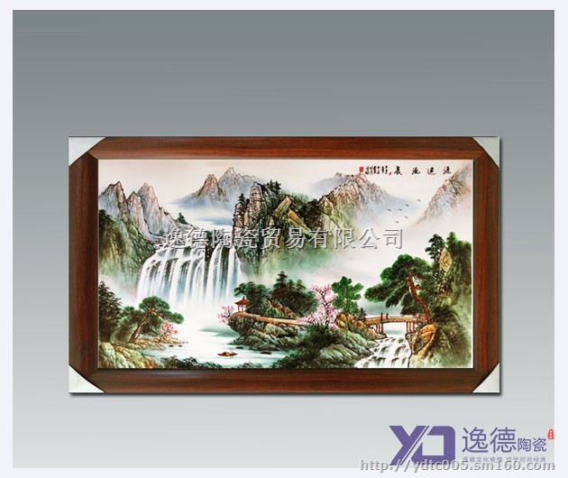 山水瓷板画 手绘瓷板画 瓷板画批发