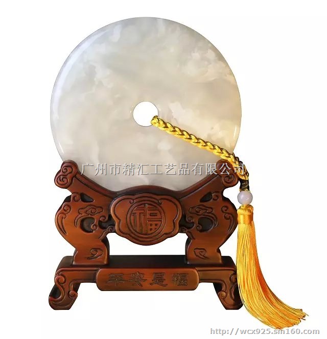 广州平安扣商务礼品，天然玉石平安扣摆件，商务礼品