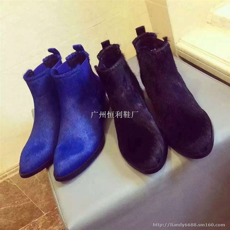 来样加工高端真皮女短靴
