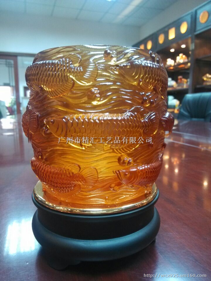 年年有余笔筒，年终答谢客户礼品，企业年会礼品制作