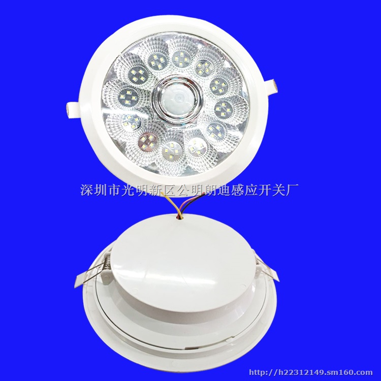 新款感应吸顶灯暗装式楼梯感应灯具带弹簧式感应灯具
