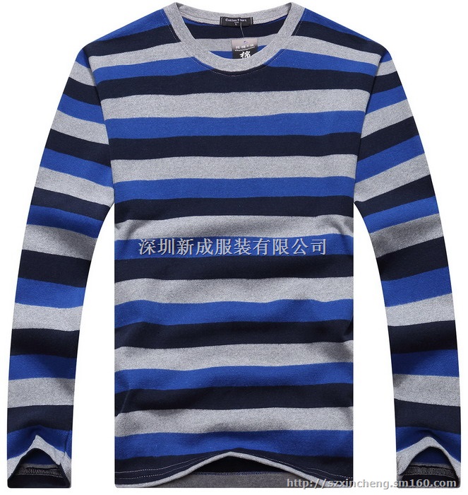纯棉佐丹奴批发长袖佐丹奴男装翻领条纹男装翻领