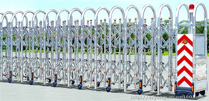 不锈钢标准交叉电动伸缩门价格  厂家批发电动伸缩门