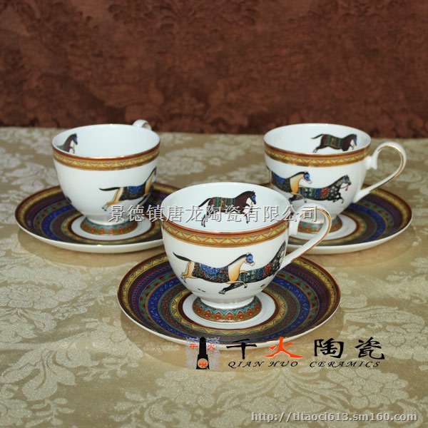 咖啡杯定做,陶瓷咖啡杯,牛奶饮品套装杯,餐饮酒店杯