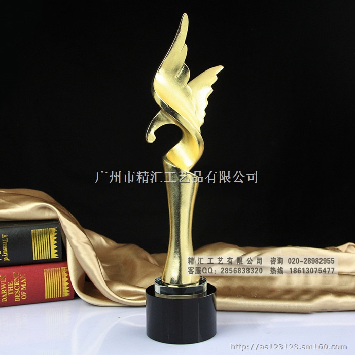 合作共赢水晶奖杯定制，中山合金奖杯定制