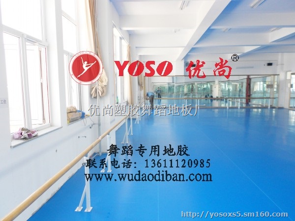 健身俱乐部专用的高弹舞蹈地胶 	艺术培训中心地胶板