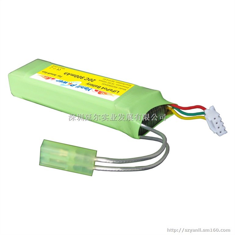 高倍率磷酸铁锂电池组9.6V 900mAh短口香糖