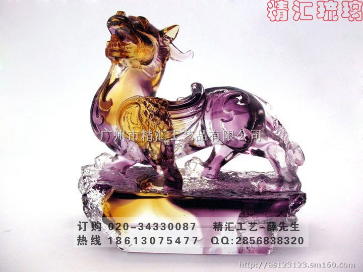 校园庆典礼品定制，公司周年庆典礼品，琉璃摆件礼品定