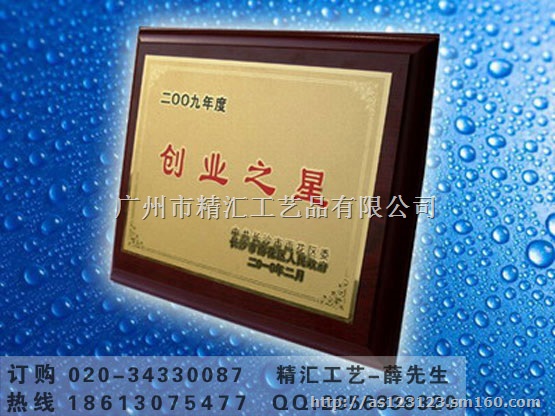 优秀组织奖牌定制，优秀员工木牌定做，代理商牌