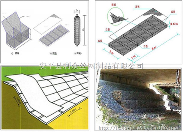 镀锌双隔板雷诺护垫 边坡支护格宾网垫水利堤防石笼垫