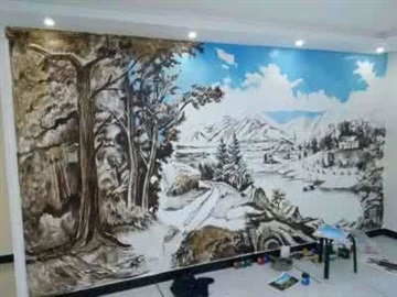 天津墙体彩绘工程