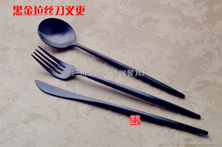 供应高档尖柄不锈钢刀叉 不锈钢西餐具 热销款刀叉勺