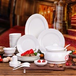 正品骨瓷纯白陶瓷餐具厂