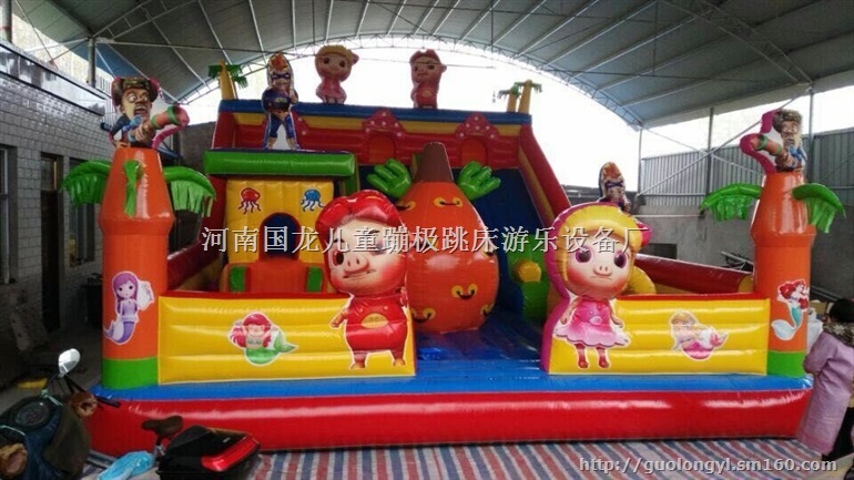 供应驻马店充气城堡，充气大滑梯，充气玩具跳床厂家
