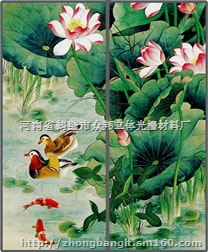 三维立体艺术玻璃移门立体玻璃隔断