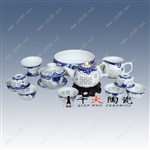景德镇青花茶具批发 高档骨瓷功夫茶具 商务礼品茶具