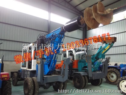 施工方案打桩机快速施工小型轮式打桩机直径